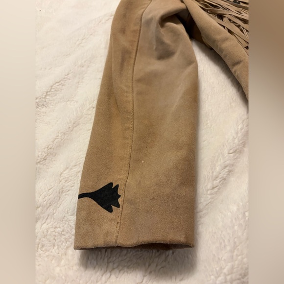 T4 West Tan and Black Fringed Women's Jacket - Picture 16 of 16